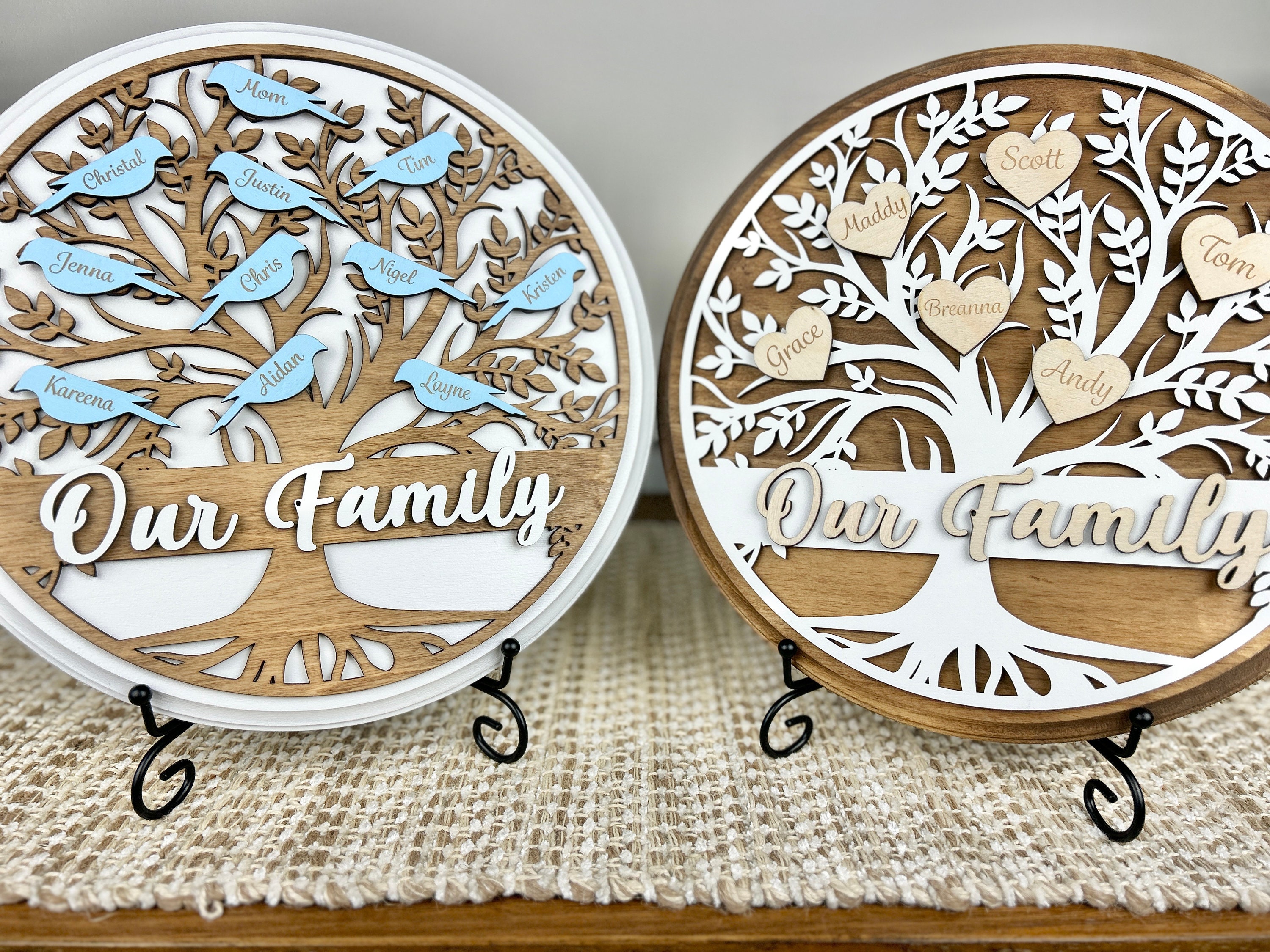 Personalized Family Tree Wood Sign - Custom Mother's Day Gift or ...