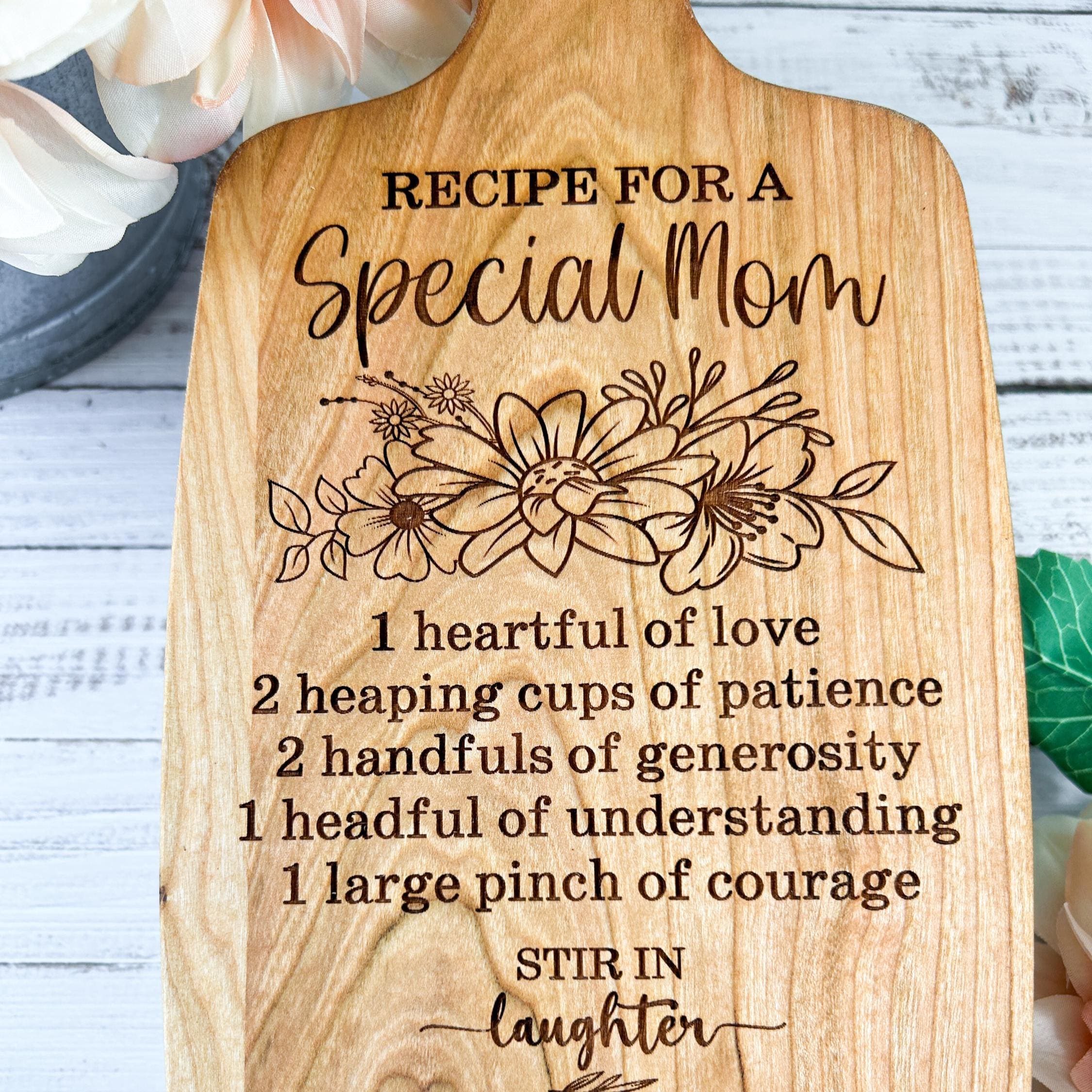 23 Thoughtful Gift Ideas for Mom 14 Mother's Day Cutting Board Gift, Recipe for a Special Mom Engraved…