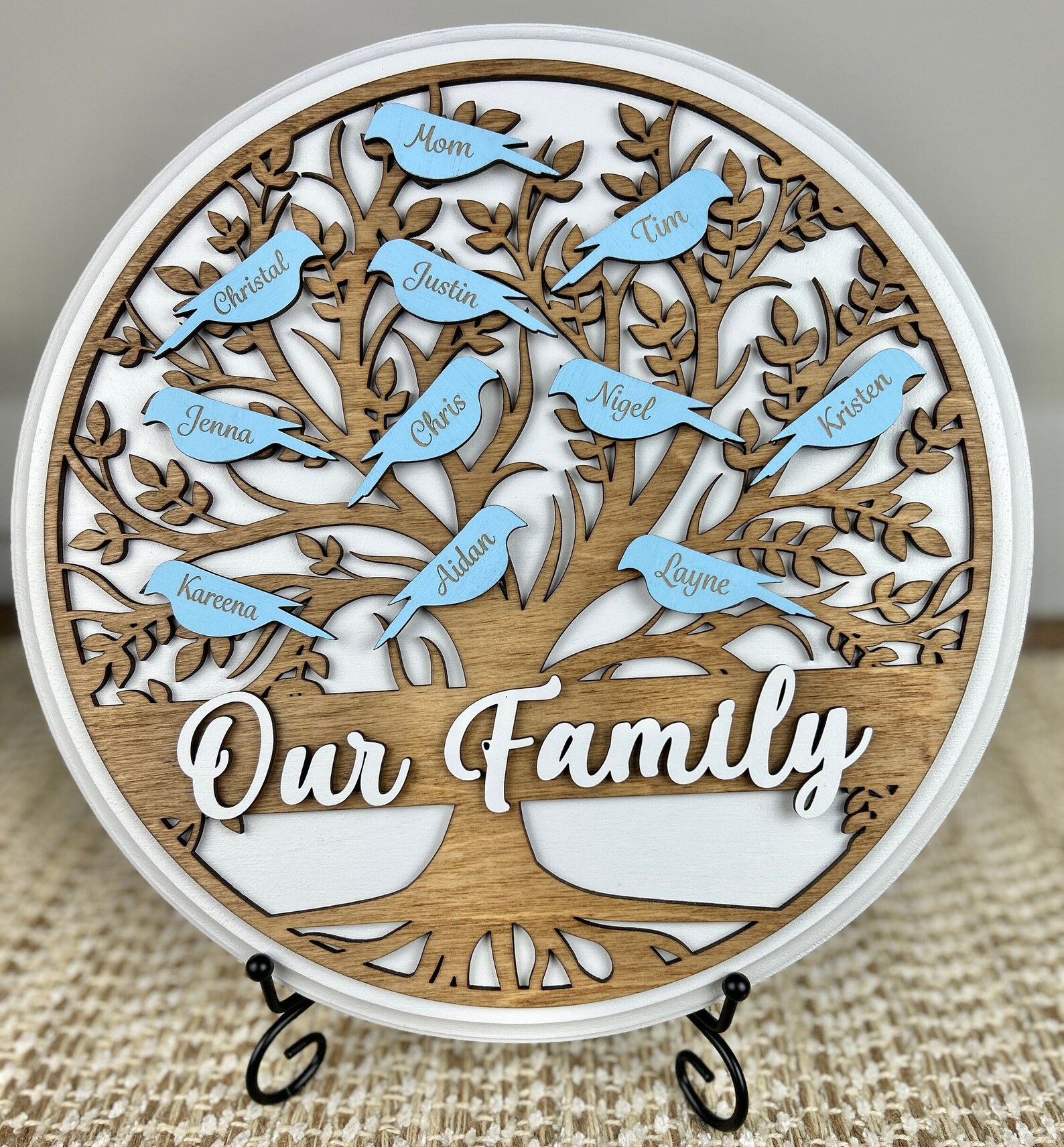 Personalized Family Tree Wood Sign - Custom Mother's Day Gift or ...