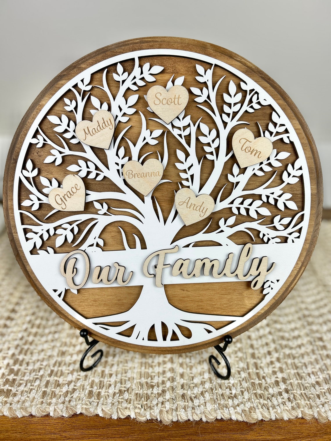 Personalized Family Tree Wood Sign - Custom Mother's Day Gift or ...