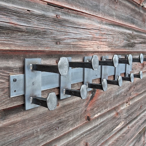 Coat Rack Wall Mount Industrial Farmhouse Decor Rustic Coat Etsy