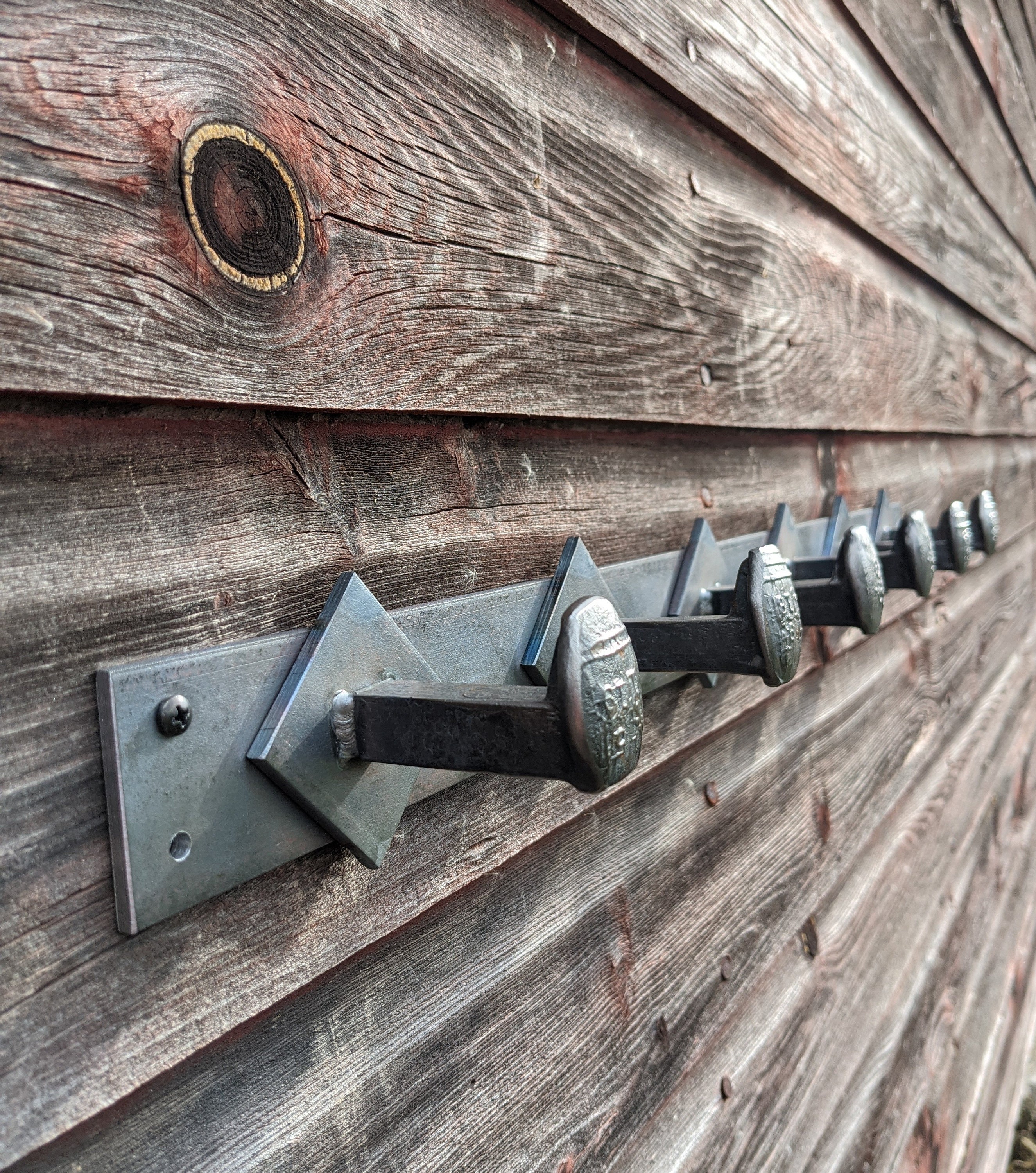 Coat Rack Wall Mount, Railroad Spike Coat Rack, Industrial