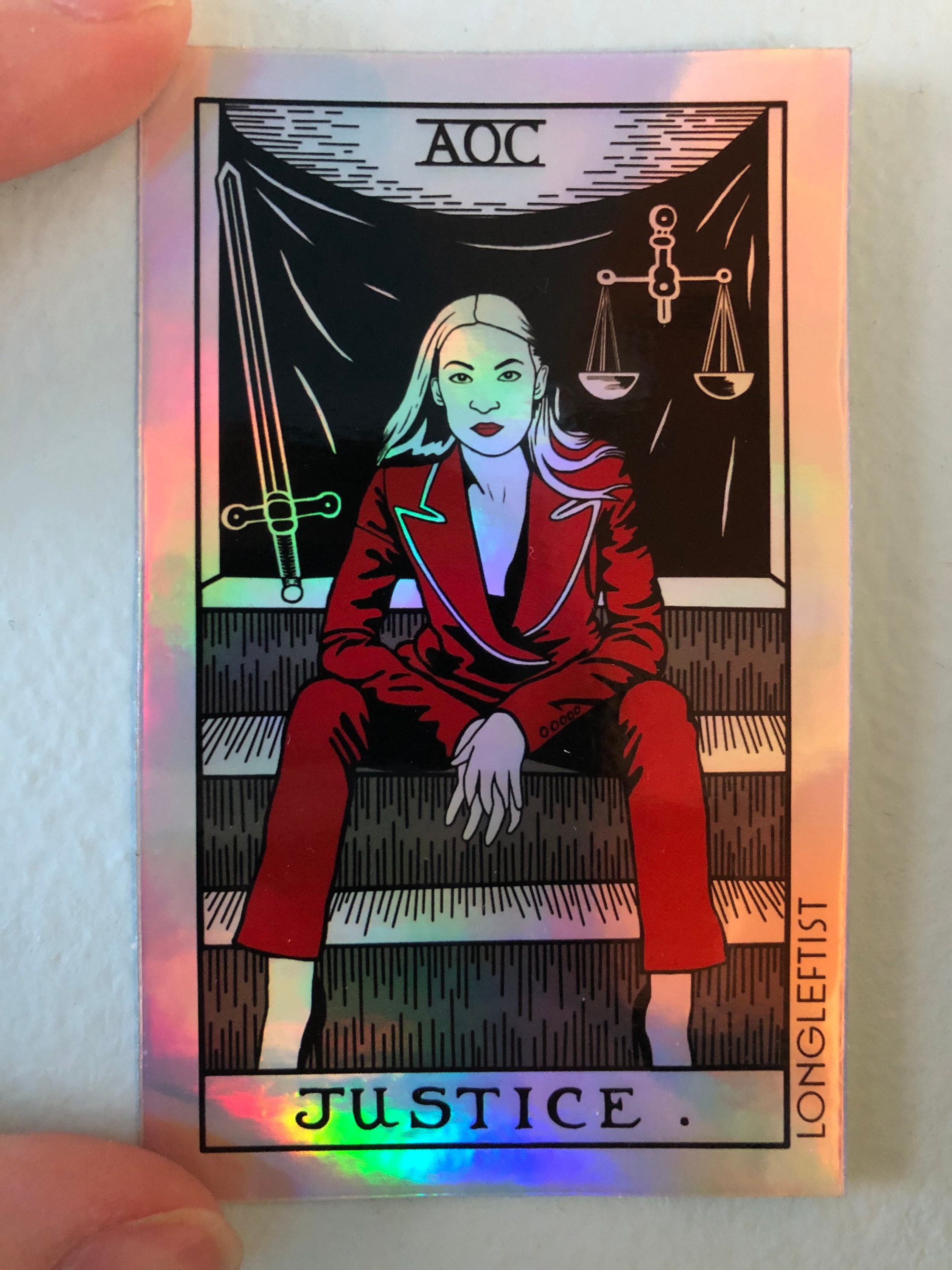 Justice Tarot Card Sticker | Etsy