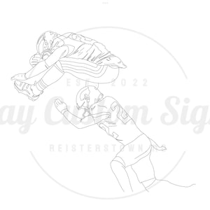 Saquon Barkley Philadelphia SVG file (Line only - no color)