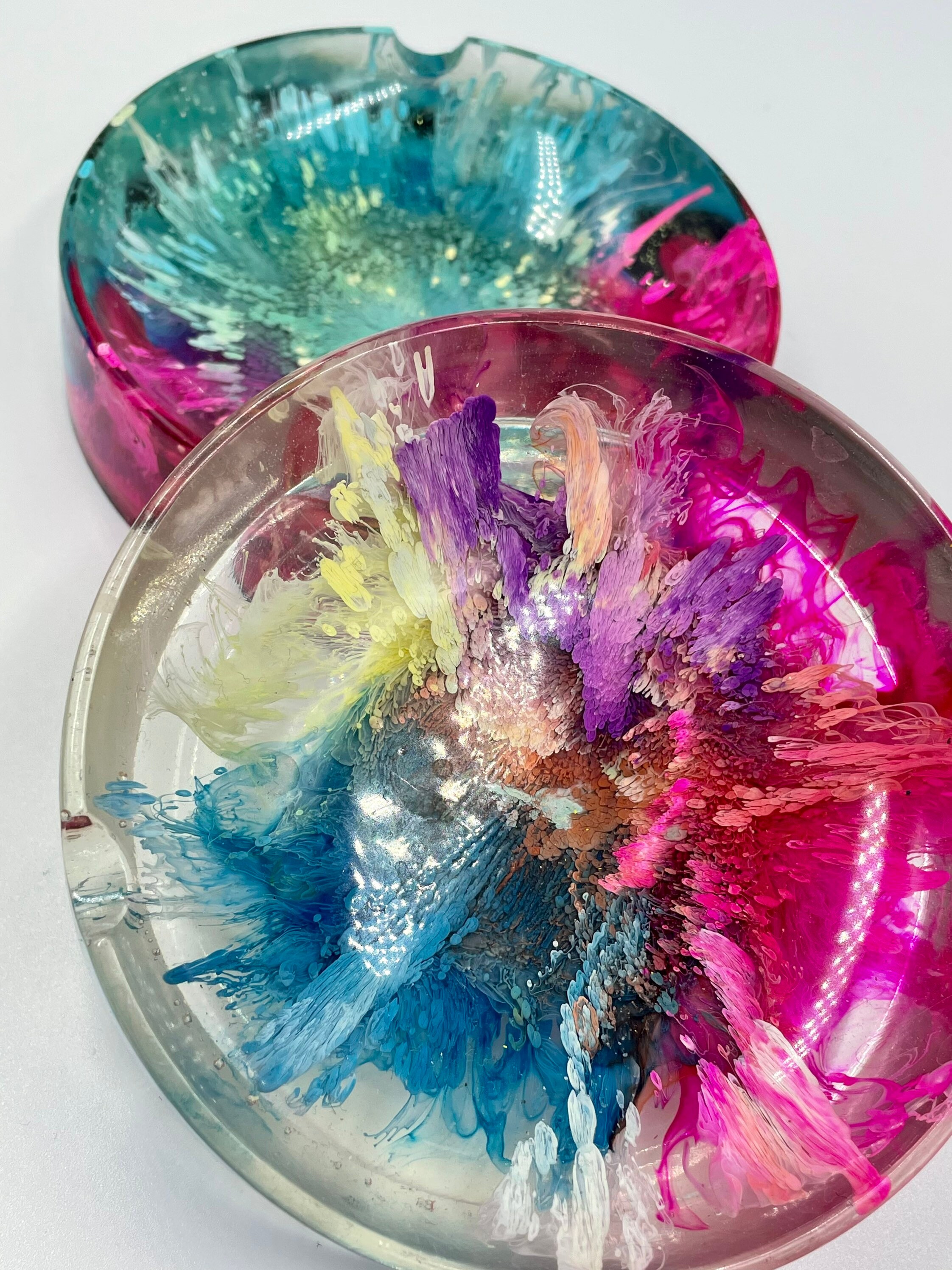 Resin Ashtray Set Ashtray Set Colorful Ashtray Set Set Etsy