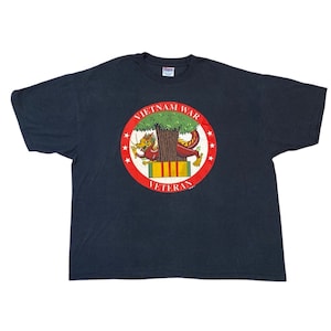 Vintage 1990 Vietnam War Veteran T-Shirt image 1