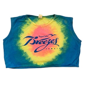 90s Jamaica Resort Tie Dye Crop Top