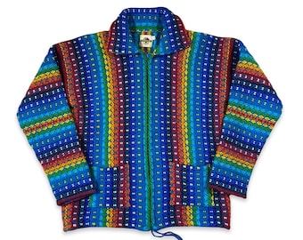 Vintage 90s Express Tricot Crochet Sweater - Etsy