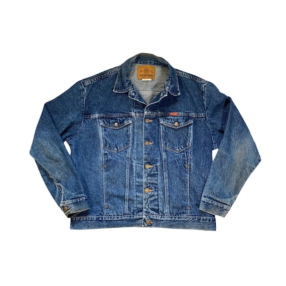 Vintage Wrangler Dark Wash Denim Jacket - image 1