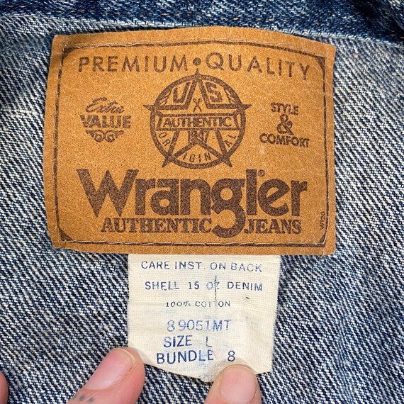 Vintage Wrangler Dark Wash Denim Jacket - image 6