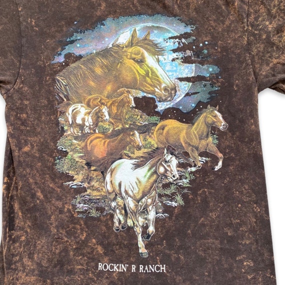 Brown Tie-Dye Horse Tee - image 4