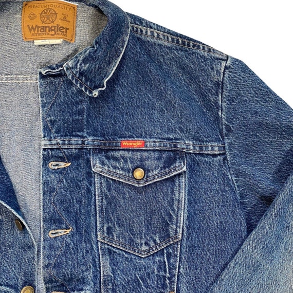Vintage Wrangler Dark Wash Denim Jacket - image 4