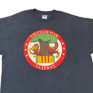 Vintage 1990 Vietnam War Veteran T-Shirt image 3