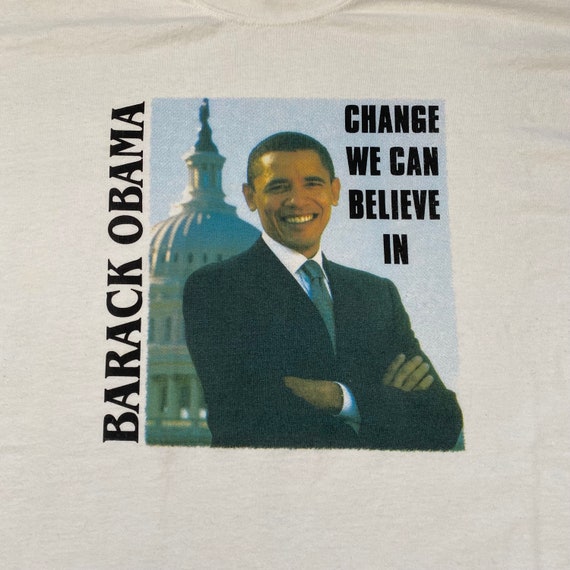 Vintage "Change We Can Believe In" Barack Obama T… - image 3