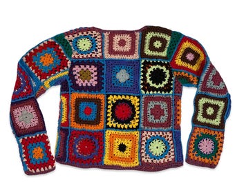 Vintage 90s Express Tricot Crochet Sweater - Etsy