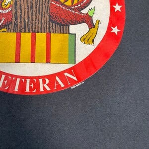 Vintage 1990 Vietnam War Veteran T-Shirt image 4