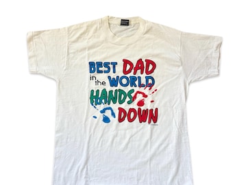 Best Dad in the World Hands Down Vintage tee