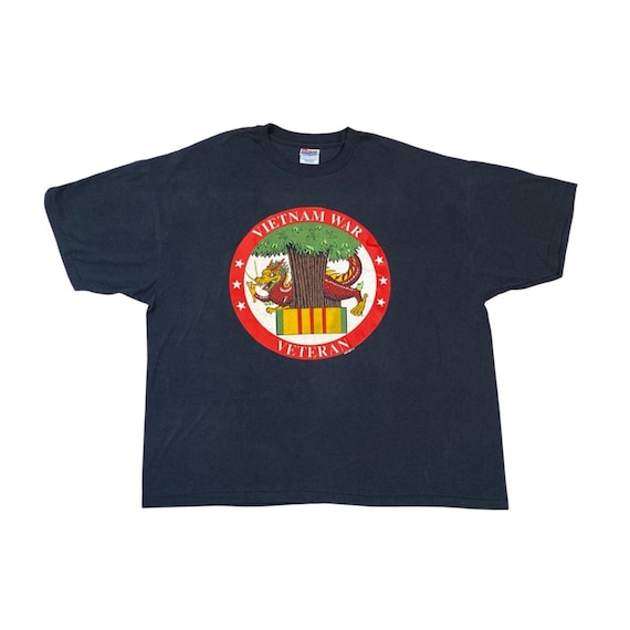 Vintage 1990 Vietnam War Veteran T-Shirt - image 1
