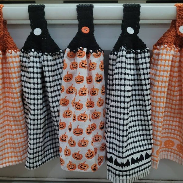 Halloween hanging kitchen hand towels New
