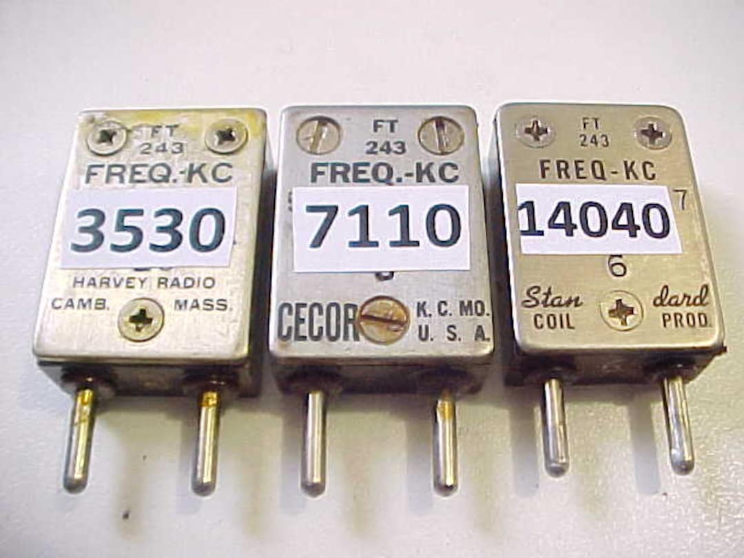 HC49/U QRP Crystals for Ham Radio, Installed in Used FT243 Holders