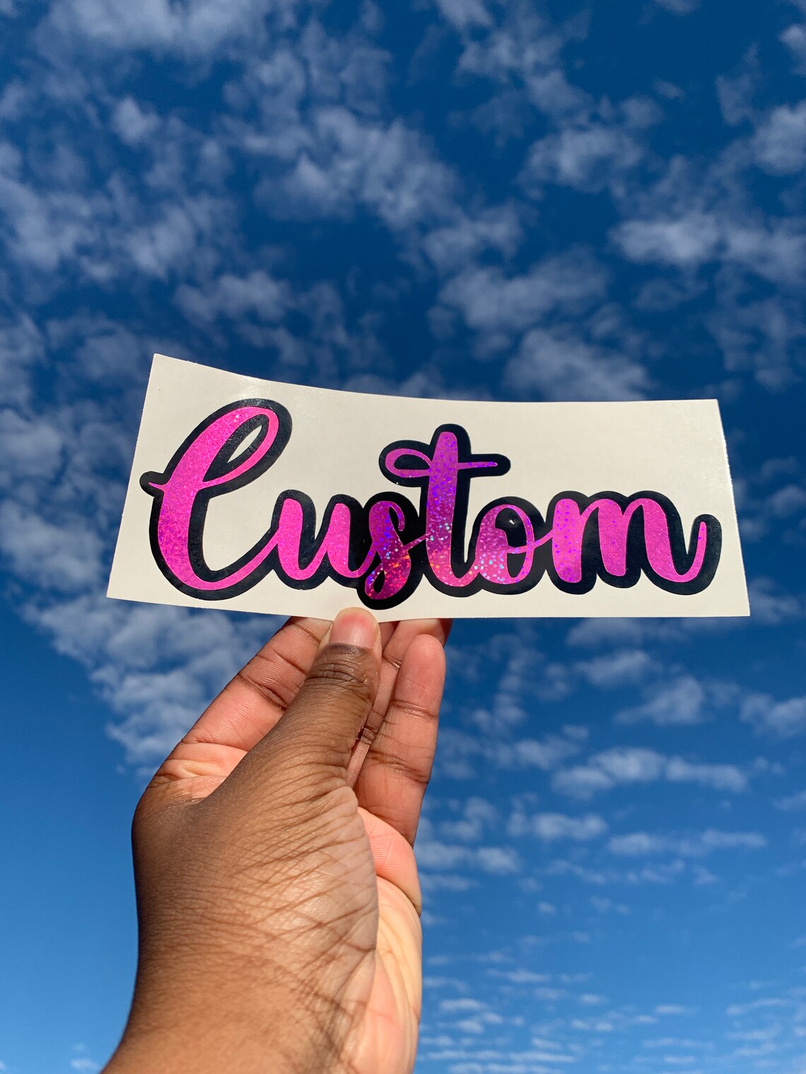 Personalized custom double layered vinyl decal Name Decal Etsy