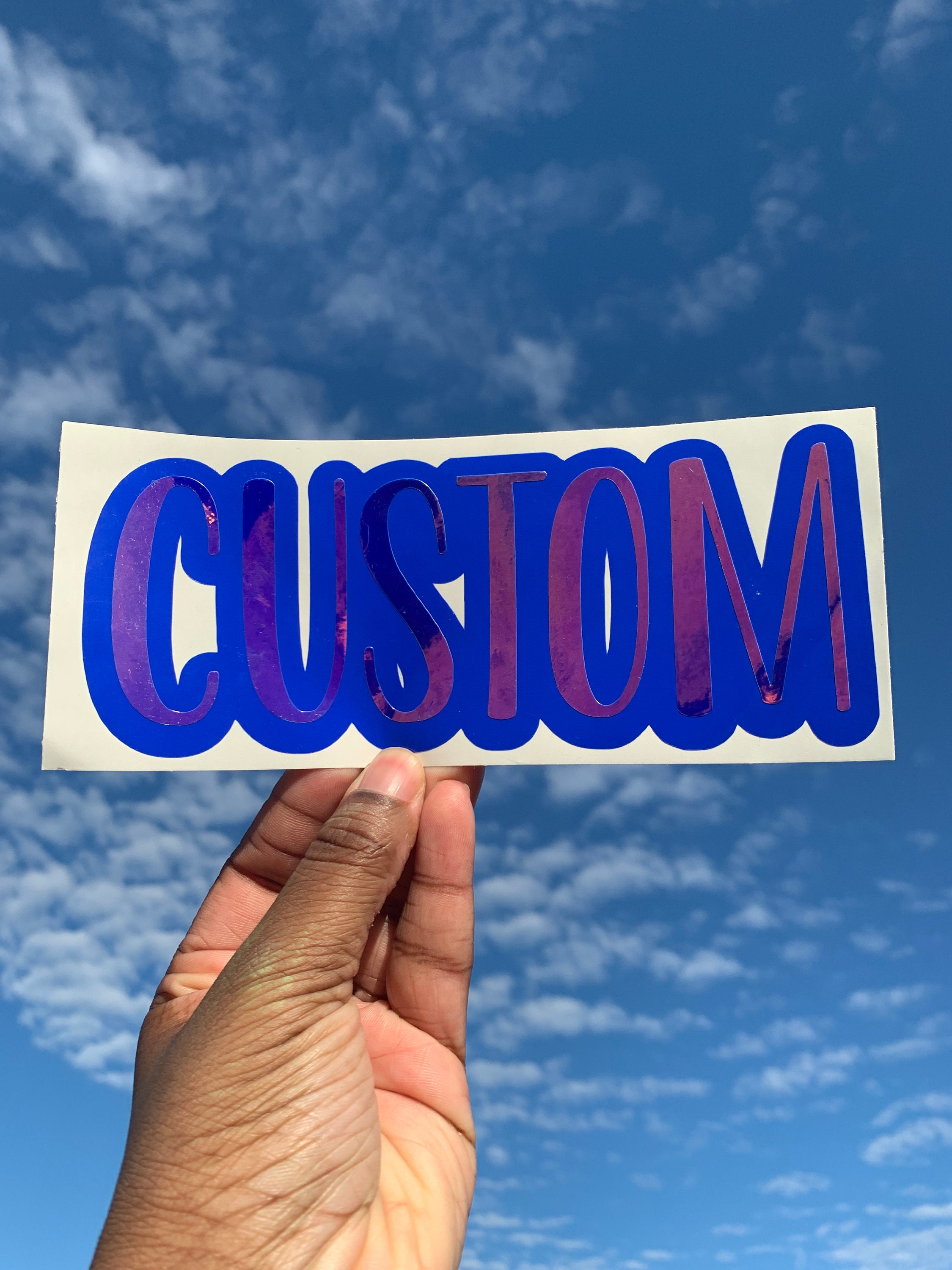 Personalized custom double layered vinyl decal Name Decal Etsy