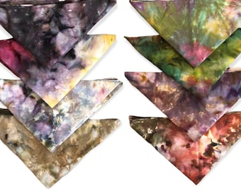 26" Ice Tie Dye Bandana | Cotton Handkerchief | Scarf Head Wrap