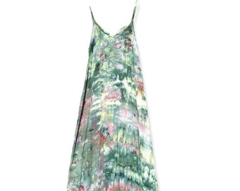 FERN Ice Tie Dyed Maxi Dress XS - 2XL | Lightweight Rayon Slipdress