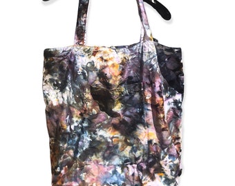 JOAQUIN Ice Tie Dyed Tote Bag | Cotton Beach Carryall Gray Bronze