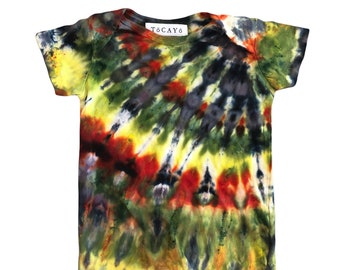 IRIE Baby Ice Tie Dye Shorts Romper | Jamaica Rasta Bodysuit 18-24 months