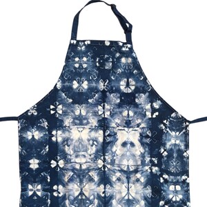 Shibori Apron, Indigo, Tie Dye, Boho, Tribal, Astract, Mothers Day