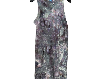 SLATE Ice Tie Dyed Racerback Tank Dress XS-L | Cotton Slub Knit Sundress