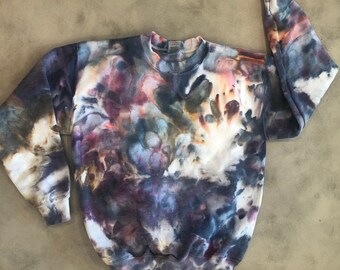 BRONTE Ice Tie Dyed Kinder Sweatshirt | Baumwollmischgewebe Crew