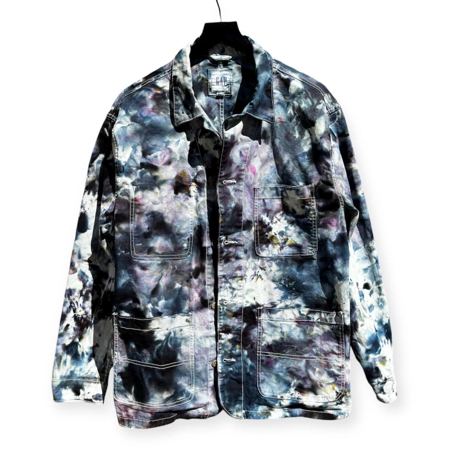 SMOKE / LUNA Ice Tie Dye Canvas Chore Jacket Size Large | Cotton 
