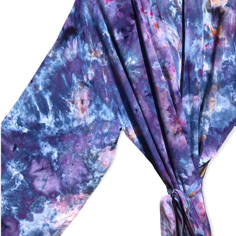 Printed Different Colors Rayon Long Length Gown Kimono Duster Robe