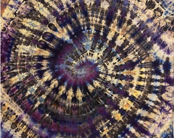 Pañuelo/bufanda de algodón teñido anudado inverso para el cabello