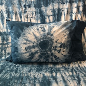 REN Shibori Tie Dye Duvet Cover Set | Sheet Set | Pillowcases Hand Dyed Bed Linens Cotton Bedding Twin Queen King Standard Indigo Blue