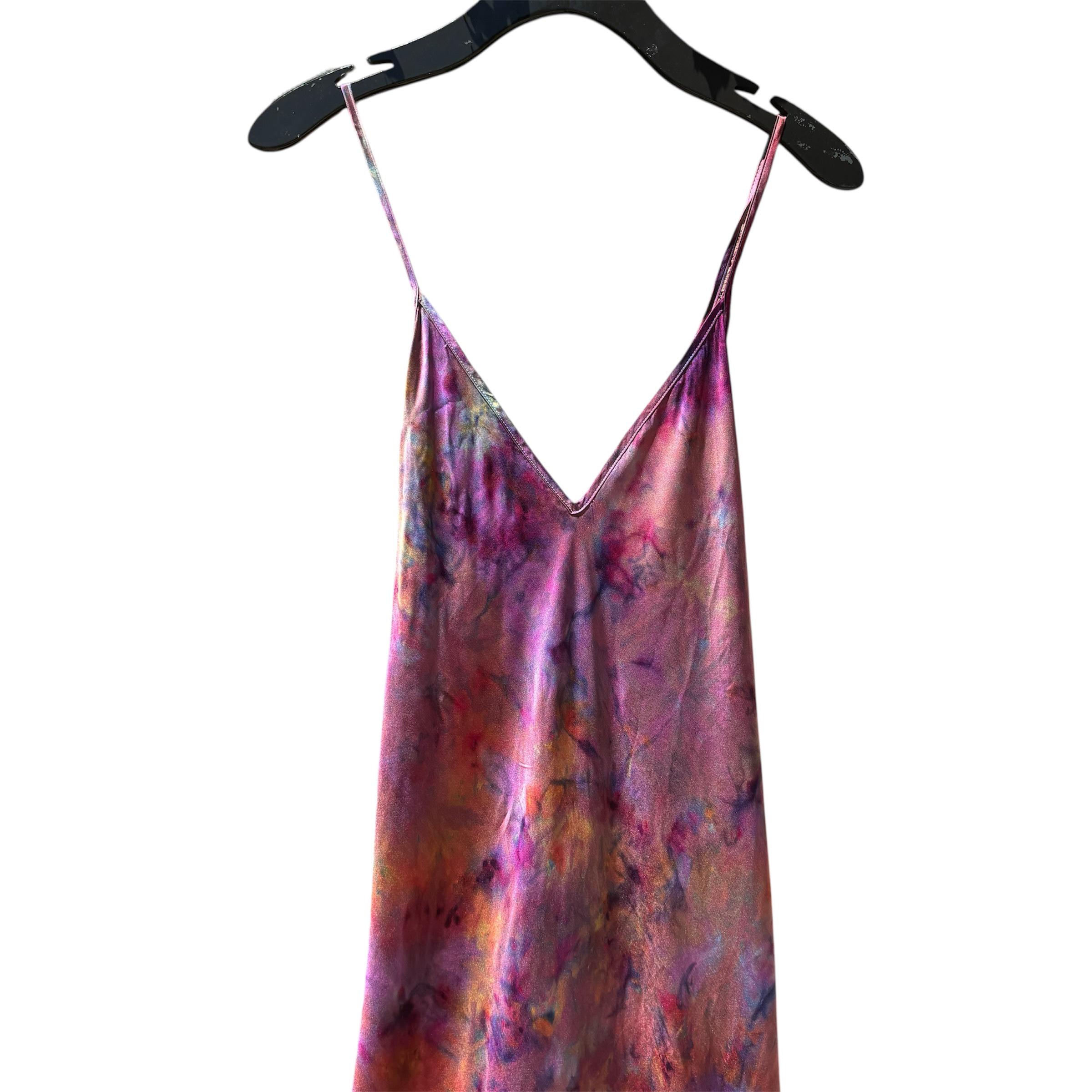 fitted lace wedding dress Not Your Mamas Tie Dye- French Gothic V Neck Slip Dress in Eggplant Wi –  The Photographist Home
