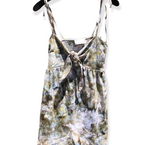 JASPER Ice Dyed Shorts Romper Size 2 | Tocayo Hand Tie Dye Summer Jumpsuit | Olive Green Sage