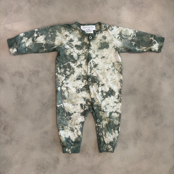 Kombinezon niemowlęcy Shibori Tie Dye 4-9 m | Body z długim rękawem