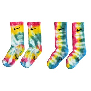 Nike 2 Pair Set X Ice Tie Dye Kids Crew Socks | Ages 4-12