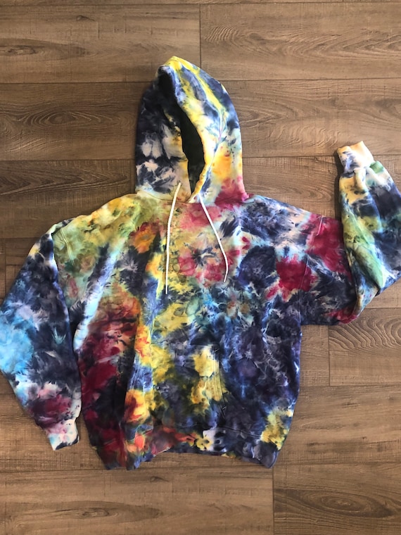 COSMOS Tie Dye Hoodie Sweatshirt Size Small Medium Large XL Tocayo Hand Ice Dyed Fleece Unisex Men Women Etsy UK