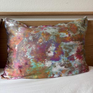 SIENA Mulberry Silk Ice Dyed Standard Pillowcase | Hand Tie Dye Pillow Cover Case with Hidden Zipper | Single or Pair