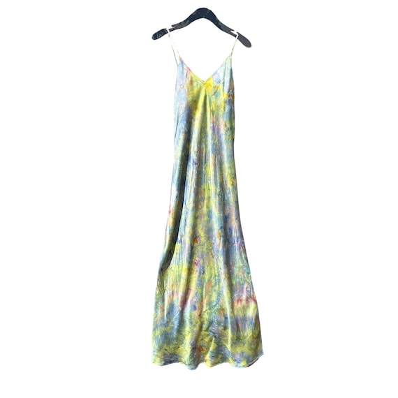 tie dye satin slip dress Tie Dye Slip Dress