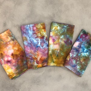 OJAI Ice Tie Dye Baumwoll-Servietten | Tocayo Regenbogen Tischwäsche