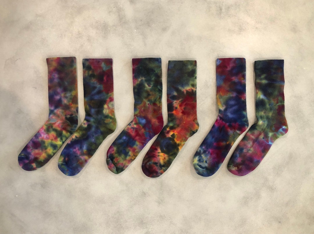 COSMOS Tocayo Tie Dye Socks Hand Ice Dyed Galaxy Socks Size 5-7 ...