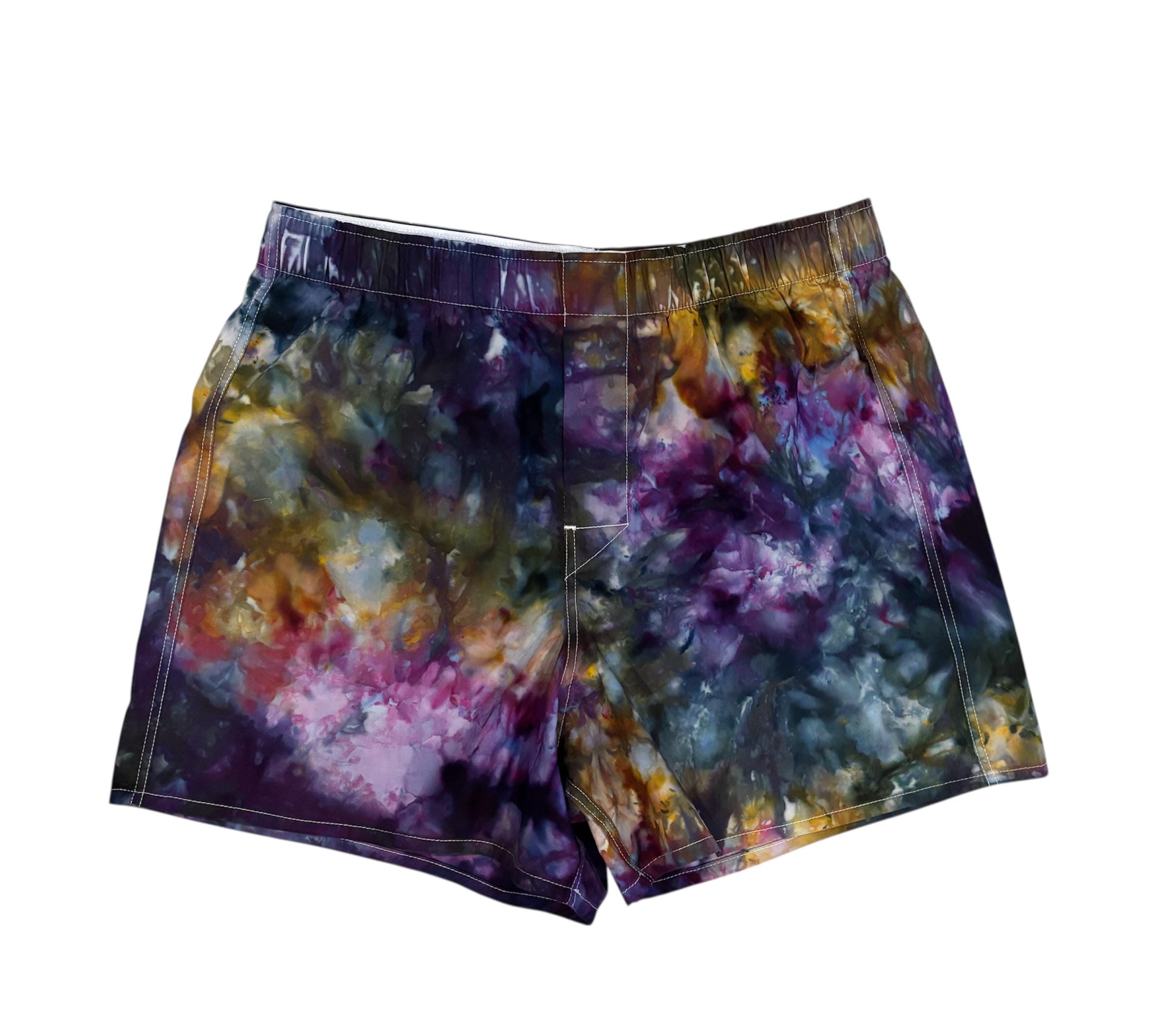 Ice Tie Dyed Boxer Shorts Cotton Poplin Sleep Lounge