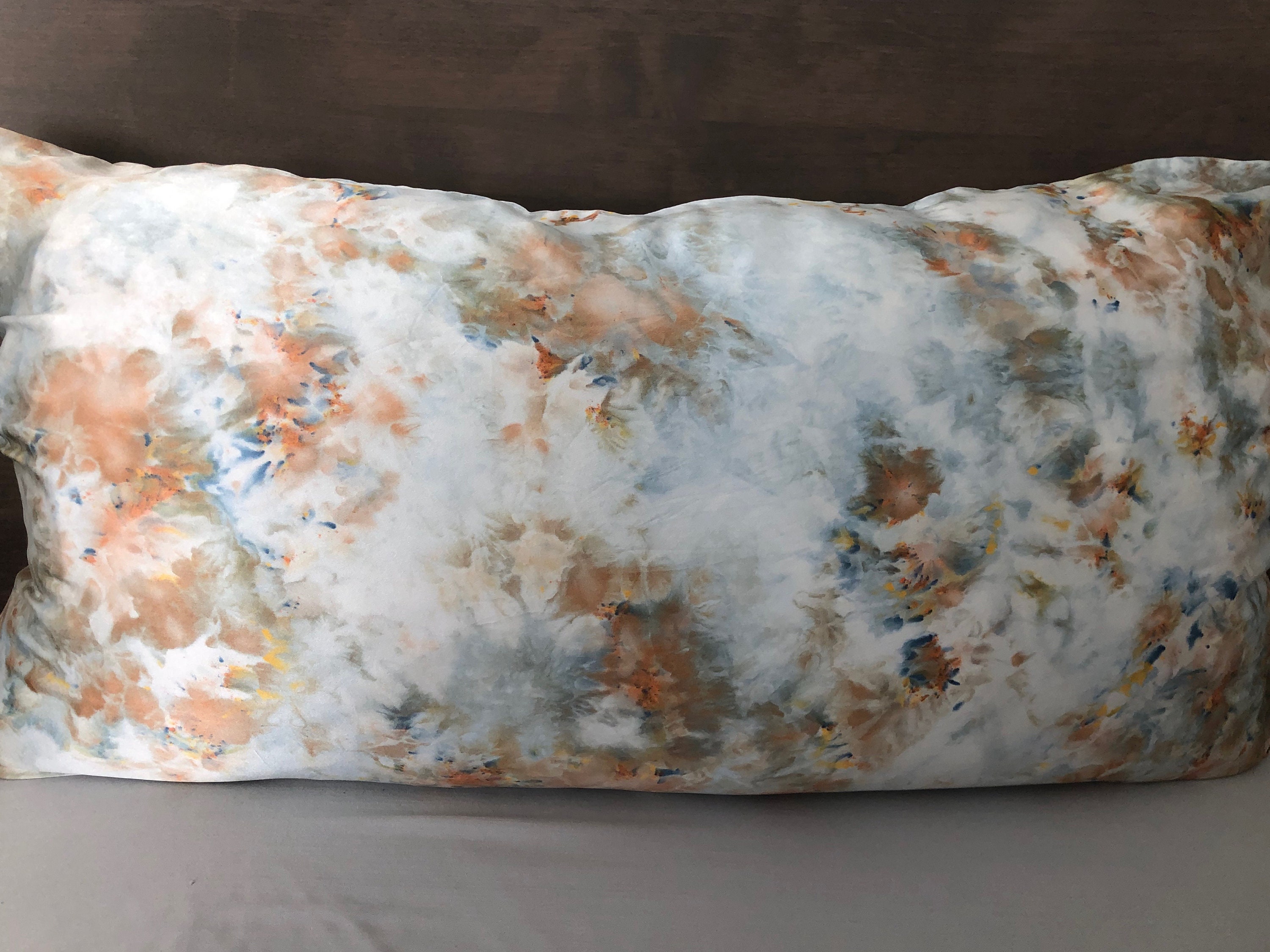 Tocayo ICE GEODE Silk Tie Dyed Pillowcase Hand Ice Dyed Etsy