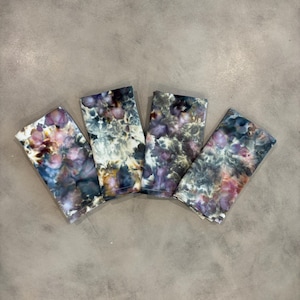 JOAQUIN Ice Tie Dyed Napkins Set of 4 | Cotton Table Linens Neutral Earth Tones