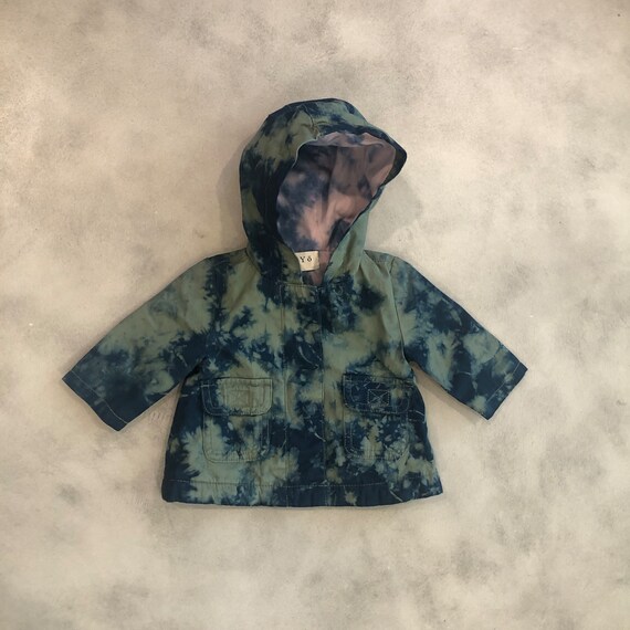 Tie Dye Baby Military Jacket 0 3 Months Cotton Infant Hooded